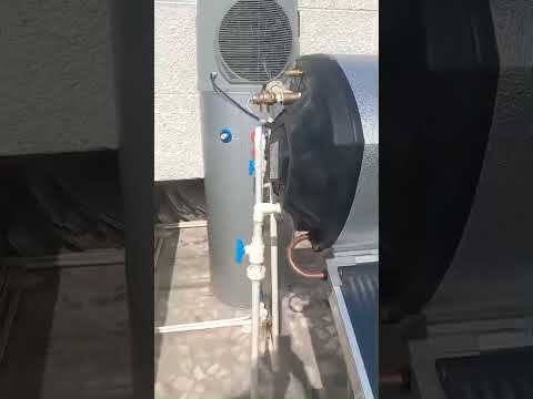 Solahart Solar water heater and Atmos Air 270 litre Heat pump Combination at a site in New Delhi