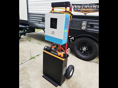 DIY 5000W Solar Power Station Build โ LiFePO4 Battery + Inverter on a Hand Truck!
