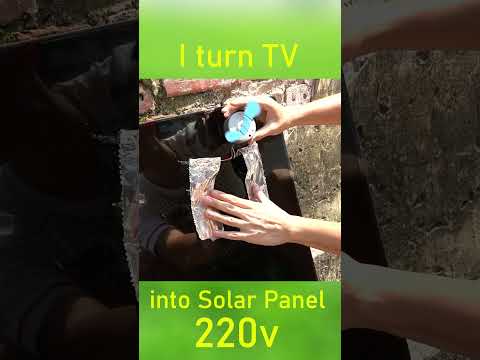 I turn TV into a solar panel #shorts