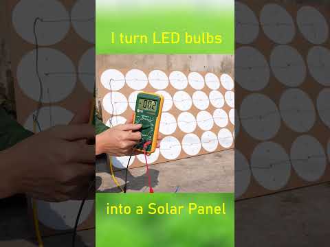 I turn LED bulbs into a Solar Panel #shorts