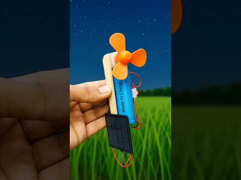 How to make a mini diy amazing solar panels fan making #shorts