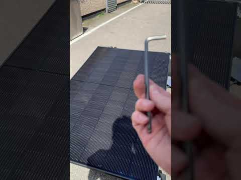 Mounting Solar Panels on Recycled Rubber Ballast Without Tools No Drilling. #solarpanel #diysolar