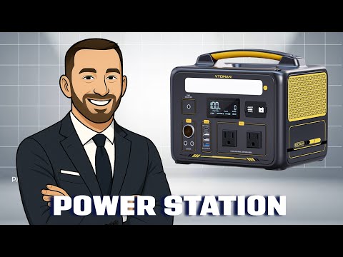 VTOMAN Jump 600X Portable Power Station 600W, 299Wh Solar Generator