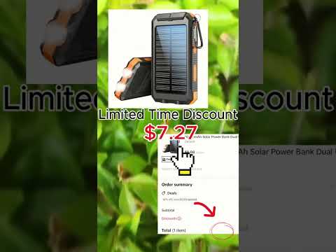 10000mAh Solar Power Bank with Dual USB & Flashlight #charger #batterypack