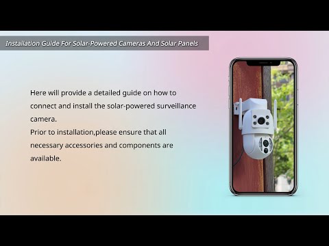 Installation methods for cameras and solar panels