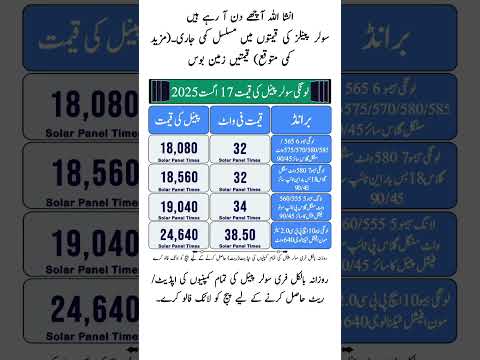 Solar Panel Price in Pakistan
