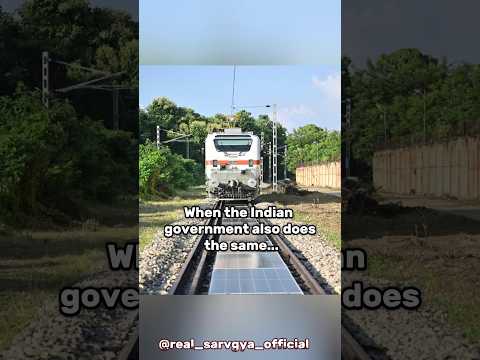 When Indian 🇮🇳 installed solar panels on tracks 😲😲 but Indians  🫡 #shorts