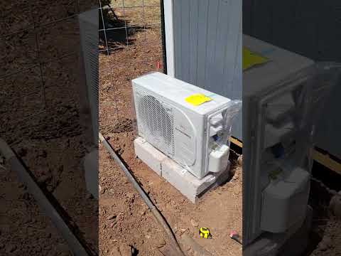a SOLAR POWERED AIR CONDITIONER?! Our eg4 mini split install. #offgrid #shedconversion