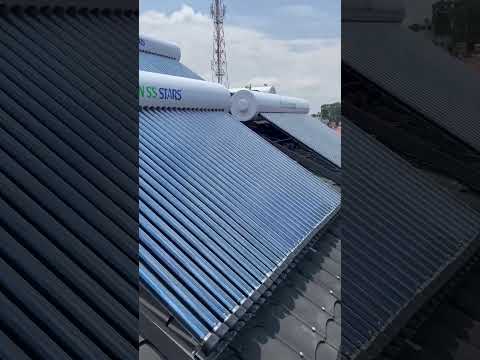 solar water heater installed,  happy client