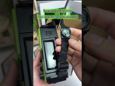 Emergency Radio with Flashlight: Solar Power and Hand Crank Electricity#EmergencyRadio