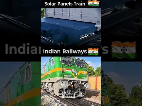 Indian Railways Solar panels green energy  / train track Solar power system #technology #automobile