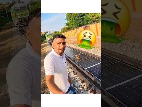 Solar panels on Railway track 🛤 #uttarakhandirasoi