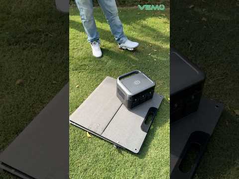 Foldable Solar Panel ⚡ | 600W Power Bank 🔋 | Power Anywhere, Anytime | Vemo Power Solution#ytshorts