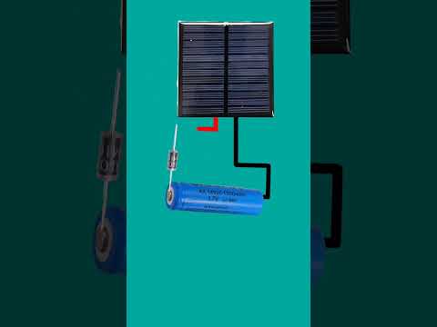 3v solar panel with battery // #shortvideo