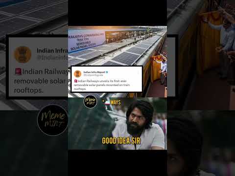 Solar Panels on Indian trains #indianrailways #india #tech #solarpanels #energy #sun #modi