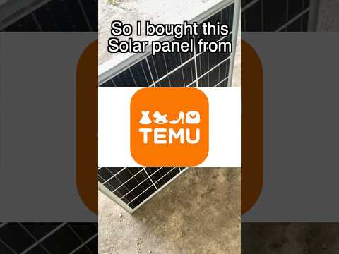 100$ TEMU SOLAR PANEL WORTH IT? #electrical #solar #solarpanel #experiment #temu #temufinds #shorts