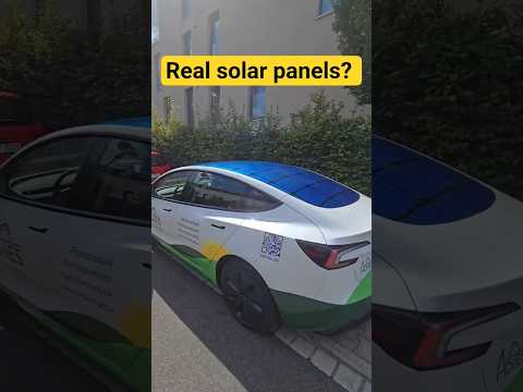 Tesla Model 3 with installed solar panels? #tesla #teslamodel3 #solarpanels @teslamotics