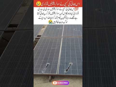 Someone has broken all of this brothers solar panels#shortvideo #foryou #viralvideo #trending #viral