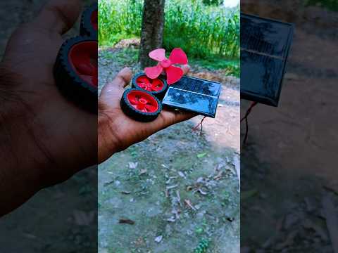 DC motor battery fan solar panel || #experiment #dcmotor