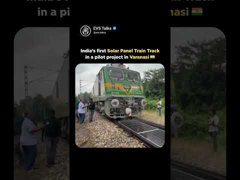 🚆 India’s 🇮🇳 First Solar Panels Installed on Railway Tracks