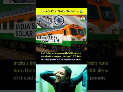 🌞🚆 India’s First Solar Train DEMU | Solar Panels on Train Roof | Delhi to Haryana Route 🇮🇳