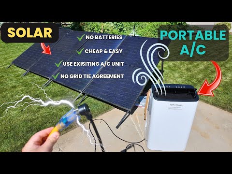 FREE Solar Power for Window & Portable A/C! (Simple Add-On Hack)
