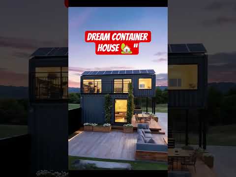 Modern Container Home with Rooftop & Solar Panels 🌅✨