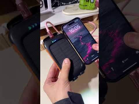 Solar Power Bank: Multi-Port & Bright Flashlight! #solarpower #solar #powerbank