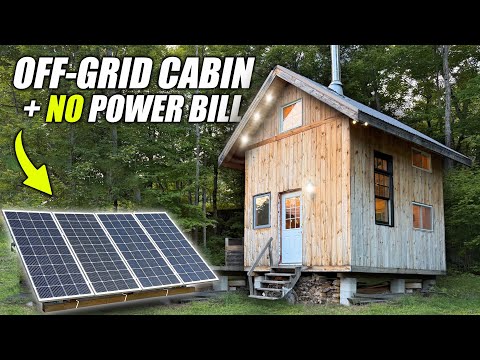 Cheap & Simple Off Grid Cabin Solar Set Up – Anyone Can Do This!