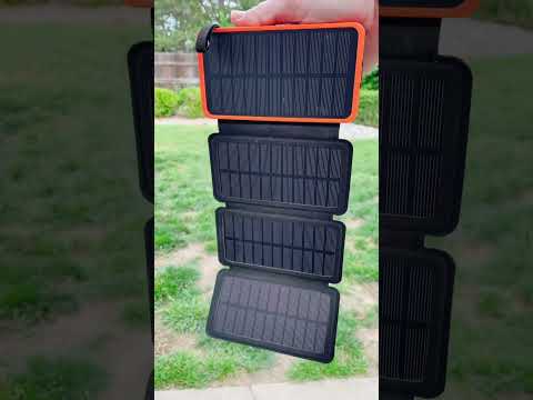 Charge Anywhere with Solar Power! #solarpower #solarpowerbank #phonecharger