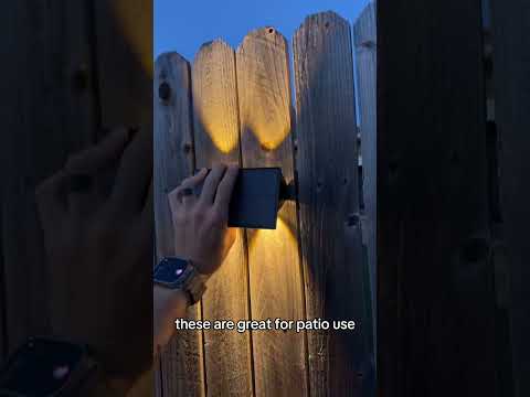 Solar Up & Down Wall Fence RGB LED Lights with 5 Modes #solar #solarlights