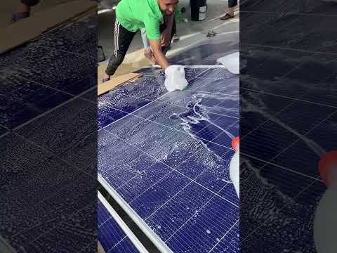 Solar Panels Cleaning #cleanenergy #cleaning #cleanmotivation #motivationalquotes #renewableenergy