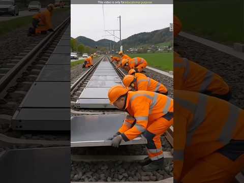 Laying solar panel on Banaras railway track #shorts