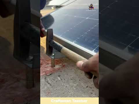 This Genius Hammer Trick Makes Solar Panel Installation Look Effortless! #shorts