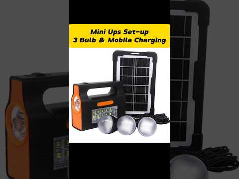 Solar Mini Inverter Setup | 3 LED Bulb, Solar Panel & Mobile Charging #shorts #solar #useful