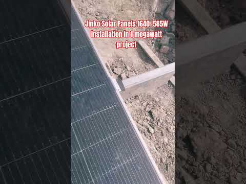 Jinko Solar Panels 1610  585W  installation in 1 megawatt project #solarproject #industrialsolar