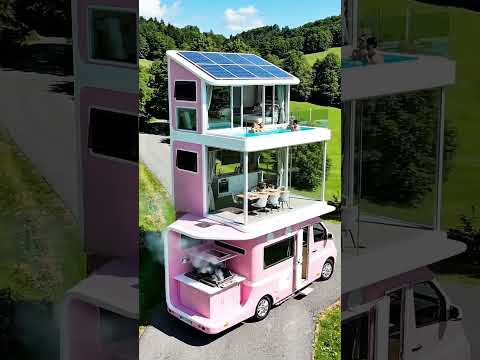 double decker bus with solar panels install…#motorhomedetails