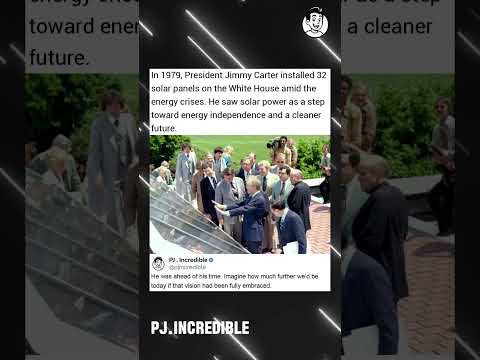 In 1979, President Jimmy Carter installed 32 solar panels on the White House amid the energy crises.