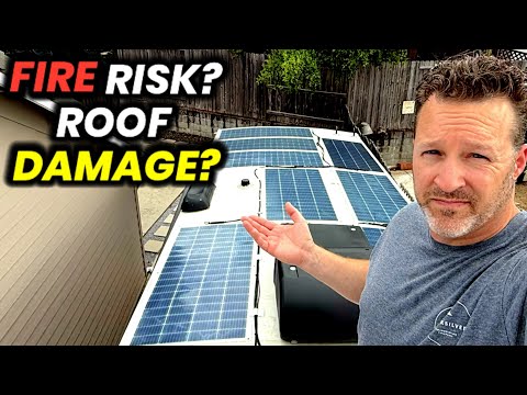 RV Flexible Solar Panels REMOVED! -Damage? Fire Risk? & The New Mount You NEED!