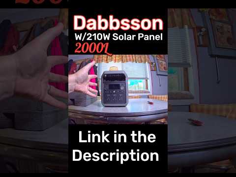 Dabbsson 2000L Portable Power Station ~ 210W Solar Panel Review #shorts