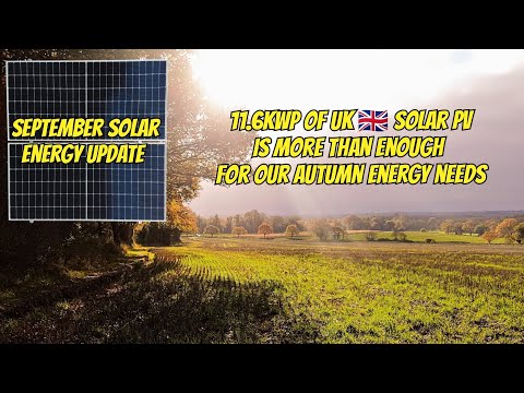 September solar update – 11.76kwp of solar panels and 30kWh battery storage = zero energy costs