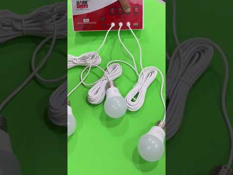 mini solar inverter with battery with 3 led bulb