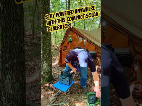 Stay powered anywhere with this compact solar generator! #Outdoors #adventure