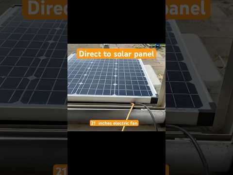 Efan direct to solar panel  –  who needs an INVERTER?