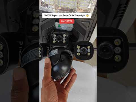 1000W Triple Lens Solar CCTV Streetlight 😲