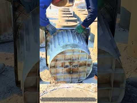 Production of concrete pillars for installing solar panels