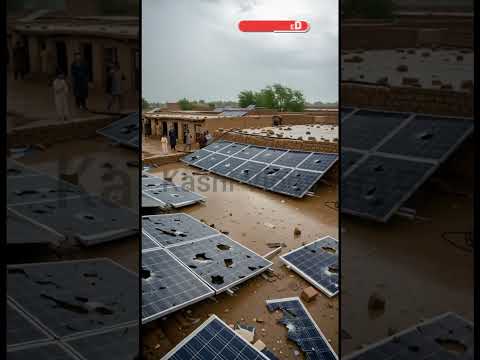 Barish Ka Asar! Solar Panels Ko Nuksan | Chat Par Solar Platse Toot Gayin