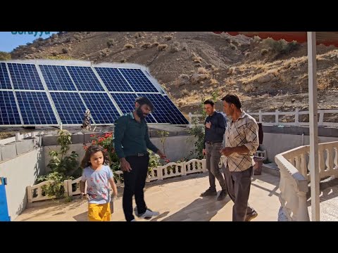 Installing solar panels to prevent theft by Tayyaba’s husband.
