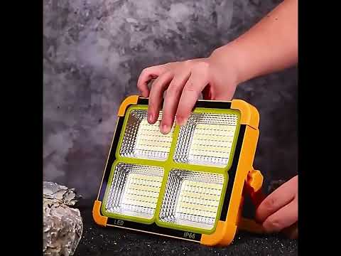 Outdoor lighting solar powered led flood light with power bank and phone charge