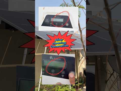 After cleaning solar panel generation 😱